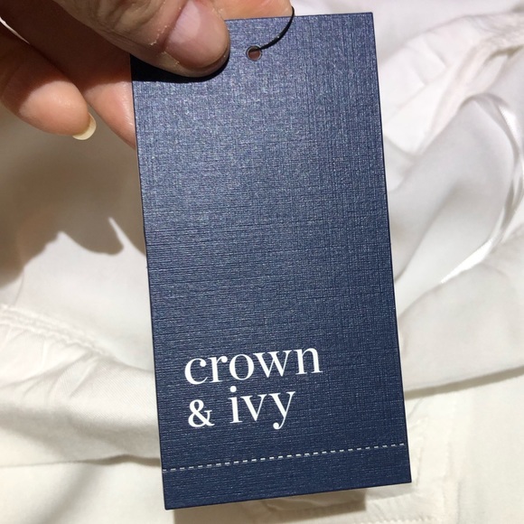 NWT Crown & Ivy White Ruffle Detail Dressy Summer Sundress. Size XL - Picture 5 of 9